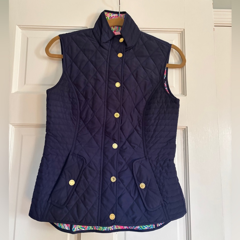 Lilly Pulitzer Navy Blue Vest